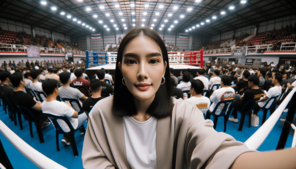Woman at Muay Thai Event